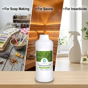 Aceite de hierba de limón al por mayor de fábrica, etiqueta privada, puro, natural, orgánico, muestra gratuita, aceite esencial de hierba de limón <span class=keywords><strong>para</strong></span> hacer jabón - Product Image 1