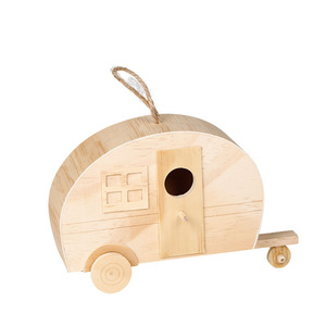 ที่ให้อาหารนกแบบแขวนทำจากไม้สน ตกแต่งสวนหลังบ้าน สำหรับดูนก - Product Image 3