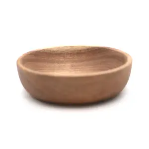 Hot Selling Wooden Bowl for Salad Food Snacks Pasta Cereals Nachos Chips Nuts High Quality Acacia Wood Bowl for Sale
