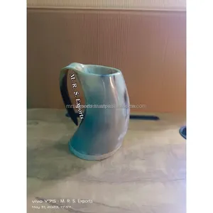 Mug en corne de boisson viking de qualité supérieure, mug en corne de bœuf et de vache, mug en corne de buffle fait à la main, style médiéval viking - Product Image 5