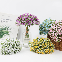 Bouquet de Gypsophile Artificielle de 62 cm, Fausses Fleurs de Souffle de Bébé Réalistes, Toucher Naturel, Faits à la Main, Tiges Longues Colorées pour Mariage et Fêtes