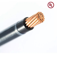 Cable Eléctrico UL758 UL83 THHN THWN de Cobre Aislado con PVC y Revestimiento de Nailon, Calibre 24-2AWG, Sólido y Trenzado, para Conducto Eléctrico