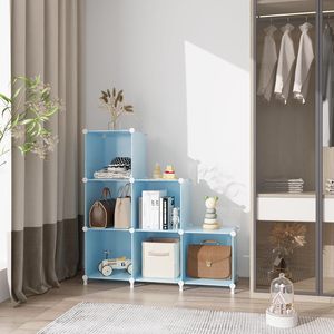 Étagère de rangement en PP, couleur unie, réglable, détachable, librement combinable, idéale pour ranger sacs, chaussures et vêtements - Product Image 4