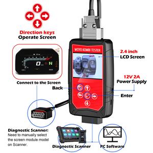 WOYO MOTO002 para <span class=keywords><strong>BMW</strong></span> R1200 R1250 S1000 F750 F850 F900 <span class=keywords><strong>C400</strong></span> probador KOMBI, herramienta de diagnóstico de módulo ECU, probador de pantalla TFT - Product Image 3