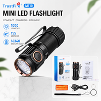 TrustFire MT10 Senter LED Mini USB-C Dapat Diisi Ulang Magnetik EDC Torch 1000 Lumens IP68 Tahan Air untuk Perbaikan dan Berkemah di Luar Ruangan.