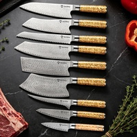 Couteau de chef en acier Damas à 67 couches VG10, couteau Gyuto japonais ultra-affûté pour la découpe du thon et des sashimis, usage culinaire