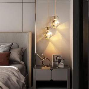 โคมไฟระย้าคริสตัลทองแดงดีไซน์ทันสมัยหรูหราแบบสองหัว เหมาะสำหรับห้องนอน ห้องนั่งเล่น และตกแต่งผนัง - Product Image 1