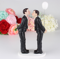 Figurine de couple marié et mariée dansant, figurine pour gâteau de mariage