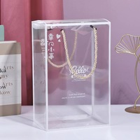 Boîte transparente personnalisée boîte cadeau bricolage fleurs anniversaire boîte d'emballage portable avec logo personnalisé