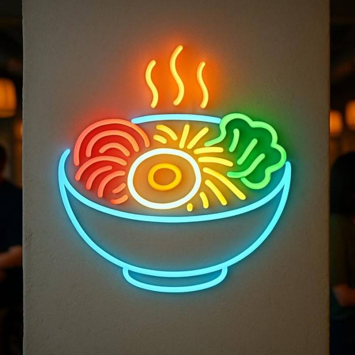 Custom Waterproof LED Neon Lights Ramen Wall Decoration
