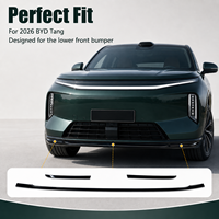 Pour BYD Tang 2026 : Bande de garniture de pare-chocs avant, style noir brillant, moulure inférieure, accessoires extérieurs
