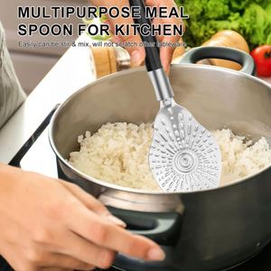 Cuchara de arroz al por mayor resistente al calor con mango de madera, espátula antiadherente para servir comida, ideal para restaurantes. - Product Image 3