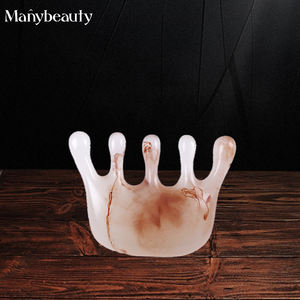 Sisir bergigi lebar sisir saku tanduk sapi alami Spa <span class=keywords><strong>Guasha</strong></span> sikat pijat kulit kepala alat perawatan rambut - Product Image 2