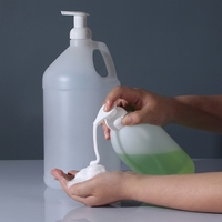 Bouteille Distributrice en Mousse HDPE Blanche Personnalisée 1L 4L pour Javel, Détergent, Sirop, Vinaigre, Sauce, Huile, Emballage Cosmétique