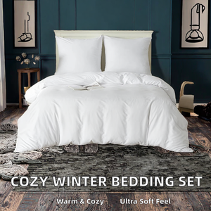 Winter Soft Thick Microfiber 300tc 4 Pcs Warm Fluffy Cozy <strong>Teddy</strong> <strong>Fleece</strong> Fauxfur Custom Queen Size <strong>Duvet</strong> Cover <strong>Set</strong> - Product Image 2