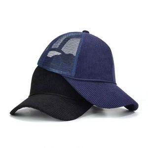 Wholesale High Quality Fashion Mens Sports Baseball Cap <b>Hats</b> Custom Embroidery Logo Blank Corduroy Trucker <b>Hats</b> <b>for</b> Unisex - Product Image 2