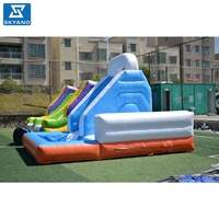 Toboggan aquatique gonflable commercial pour piscine, parc aquatique gonflable extérieur pour enfants