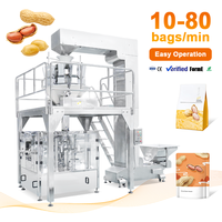 Machine d'emballage rotative automatique pour sachets Doypack à fermeture éclair, pour l'emballage de cacahuètes, graines de melon, machine de remplissage de sachets préformés
