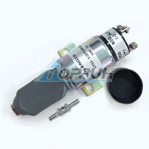 Solenoide de parada de combustible para motores de madera, válvula de solenoide de 12V 1751-12E7U1B1S1A con 3 terminales, 1700-2507