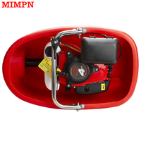 Pompe à Eau Haute Pression Flottante Type Bateau pour Rivière, Moteur à Essence 142F 4 Temps, Pompe d'Irrigation pour Terres Agricoles