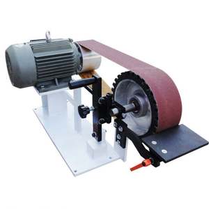 Ponceuse à bande de bureau pour le meulage de corps de réservoir, dispositif de polissage dynamique à vitesse variable, machine abrasive pour les bavures en acier inoxydable - Product Image 6