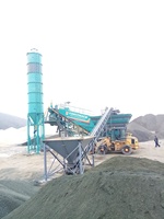 Centrale à béton portable entièrement automatique de haute qualité 30 m³/h avec moteur et boîte de vitesses, garantie 2 ans, état neuf, prête à l'emploi