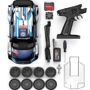 Voiture de rallye RC MJX Hyper Go 1:14 échelle 14304 Polo R WRC 4WD, châssis métallique, moteur brushless, gyroscope G3, lumières LED - Product Image 6