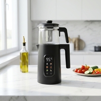 Bouilloire électrique multifonction à double paroi avec écran couleur numérique et arrêt automatique, empilable, pour cuisine (OEM/ODM)