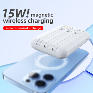 PD 22.5W Portable Power Station Power Bank 10000mAh With Built in Cable Magnetic Wireless <b>Charge</b> Power Bank for Phone - Product Image 3