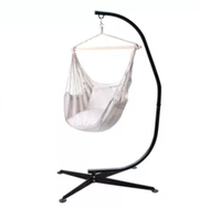 Hamac de jardin Chaise balançoire avec kit de quincaillerie suspendue Chaise de jardin simple Support de chaise hamac portable en fer