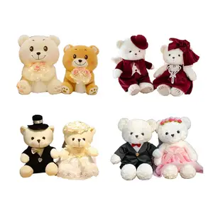 웨딩 화이트 귀여운 발렌타인 데이 테디 베어 15cm 작은 인형 곰 장난감