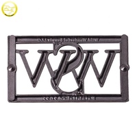 Portefeuille en alliage de zinc plaque de nom de marque sacs de créateur creux étiquettes en métal accessoire concepteur étiquette de lettre en métal pour portefeuille en cuir