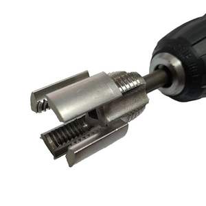 Cortador de Roscas para Tuberías de PVC Compatible con Taladro Eléctrico, Cortador de Roscas de Acero al Carbono para Tuberías de Agua, Abridor de Roscas Internas - Product Image 2