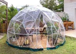 Igloo-tienda de campaña con aislamiento de <span class=keywords><strong>chimenea</strong></span> para exteriores, 3,6 m, 4,6 m, 12 pies, cúpula transparente, Glamping, para invierno - Product Image 2