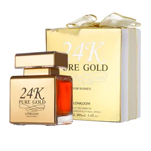 LONKOOM süß-fruchtiger Duft 24 Karat reines Gold Frauen Parfums Eau de Parfum mit Parfüm Geschenk box