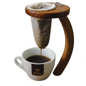 Support en bois écologique réutilisable pour cafetière et théière à filtre pour le brassage par infusion - Product Image 1