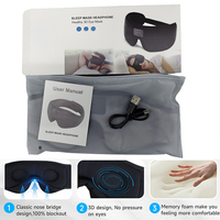 Casque audio sans fil Bluetooth 5.0 EDR Hi-Fi avec logo personnalisé EM5, masque de sommeil confortable pour les yeux, idéal pour les voyages et la musique