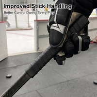 Poignée de bâton de hockey en silicone, spirale antidérapante, anti-transpiration, réutilisable, sans ruban adhésif, accessoire d'entraînement de hockey sur glace, vente en gros OEM
