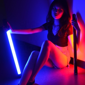 مصباح قابل للشحن يده 70 سنتيمتر CRI95 اللاسلكية DMX RGB أنبوبة ليد التصوير الإضاءة المدونات عدة - Product Image 5