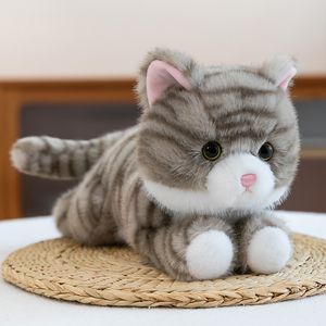 All'ingrosso simpatico gatto pigro di simulazione peluche realistico gatto imbottito animale PP cotone riempimento Stress sollievo per le occasioni di compleanno - Product Image 4