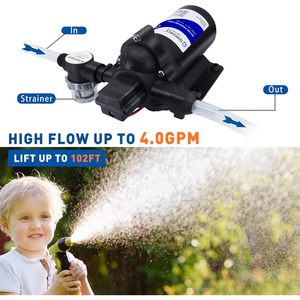 TDRFORCE Water Pressure Pump 4.5 GPM 45 PSI Self Priming for RV <b>Yacht</b> Car Wash Irrigation - Product Image 4