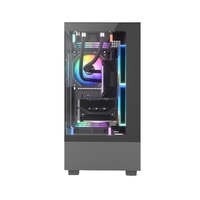 Fast Detached Game Design MATX Gamer Case Mid-Tower PC Gaming Computer Case Black Steel with Side Panel Window