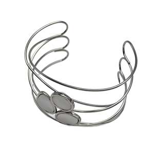 Fashion <b>Bangle</b> 316L Stainless Steel PVD Gold Plating Sustainable Resistant Multi Strand Design - Product Image 1