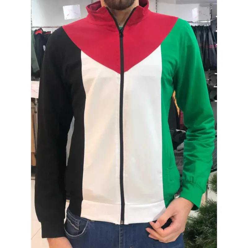 사용자 정의 남여 공용 운동복 탑 팔레스타인 국기 운동복 까마귀 재킷 팔레스타인 국기 집업 후드 운동복 재킷