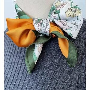 Cuello 100% Bufanda de seda Impresión personalizada Bufandas al por mayor Diseñador Head Bag Mujeres Elegante Bufanda de vuelo Twillies - Product Image 4