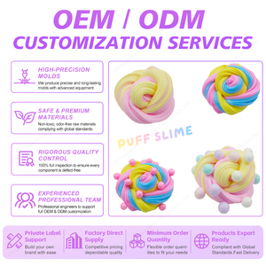Kit de slime OEM pour enfants, slime beurre nuage pré-fait avec additifs, jouet sensoriel DIY, vente en gros - Product Image 3