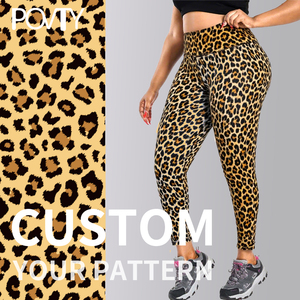 POVTY Leggings foderati in pile taglie forti da <span class=keywords><strong>donna</strong></span> con <span class=keywords><strong>pantaloni</strong></span> da Yoga morbidi elastici a vita alta e termica per il controllo della pancia invernale - Product Image 3