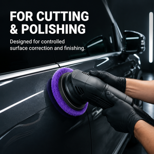 Almohadilla de pulido de lana morada para máquina pulidora de coches, cuidado de la pintura - Product Image 5