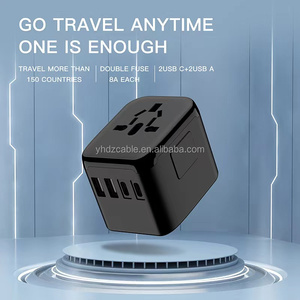 Adaptador de viaje 2USB + 2USB C de 4 puertos para <span class=keywords><strong>iPhone</strong></span> 15 PD3.0 cabezal de carga rápida Android universal World <span class=keywords><strong>socket</strong></span> - Product Image 3