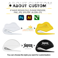 Ouvre-lettre personnalisé avec logo, couteau à papier manuel portable en plastique pour le bureau, idéal pour les enveloppes, les colis et le courrier – Cadeau promotionnel